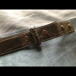 Polo RL Genuine Crocodile Strap Dark Brown Belt
